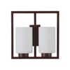 Eliante Modern Wall Lights Mild Steel & Glass Material Dark Wood & White Finish