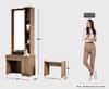 Hexa Red Wooden Dressing Table in Flower Wenge Colour