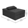 Evenie 1 Seater Pull Out Sofa cum Bed  in Dark Grey Colour