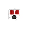 Callie Dual Off White Cotton Wall Mounted Lamp with Steel Base
