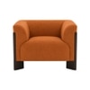 Octavia Boucle Fabric Lounge Chair in Orange