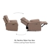 Silvana One Seater Motorized Fabric Recliner in Taupe Beige Colour