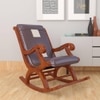 Sydnie Solid Wood Rocking Chair in Grey Colour