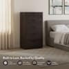Bennis Engineered Wood Chest of 5 Drawers in Dark Walnut Finish
