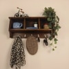 Ambrosia Wooden Wall Shelf Organiser With Key Holders