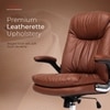 Kepler Brooks Kingsbury Premium Leatherette Office Desk Chair in Tan Colour