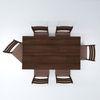 Seattle Starter Dining Set 1+6 (Rubberwood, Dark Cappuccino Finish)