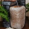 Grey Fiber Glass Caskstone Indoor Water Fountain
