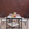Covent Garden Mild Steel Outdoor Dining Table with Six Chairs in Grey Colour