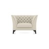 Weston 1 Seater Premium Italian Leather Sofa In Creme Frainche