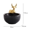 Marble Nut candy  Bowl Brass Antler embedded