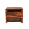 Chinku Solid Wood Bedside Table in Honey Finish