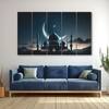 The Castle Decor Islamic Mosque Skyline Wall Art Set of 5 27x48 Inch