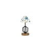 Brinley Multicolor cotton Table lamp with Wood & Iron Base