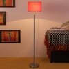 Darlene Red Cotton Shade Floor Lamp