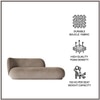 Eliteelegance Wood 2 Seater With Upholstery Non Storage Sofa In Grey Colour