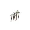 Vriksha Round Nesting Tables with Wooden Legs, Side Tables, Wooden Tables, Living Room Decor by A Tiny Mistake