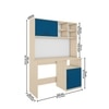 Passion Study Table Beige Teak Blue And Frosty White