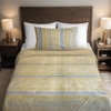 Ulric Yellow Geometric 400 TC Cotton Flat Single Size Bedsheet with 1 Pillow Cover – Threads