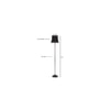 Keenan Black Fabric Floor Lamp with Black Iron Base
