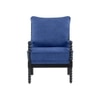 Luxe Linen Fabric Lounge Chair- Blue