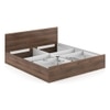 Zoey Engineered Wood Queen Size Box Storage Bed In Classic Walnut Finish