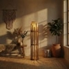 Bastian Beige Jute Floor Lamp with Beige Jute Base