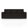 Apollo Compact High Back 3 Seater  Fabric Sofa In Deep Brown Velvet Colour