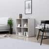 Hexa Engineered Wood Bookshelf Multipurpose Storage Rack in Frosty White Colour