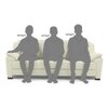 Farina 3 Seater Half Leather Sofa in Milk Colour