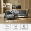 Modernelegance Wood Right Aligned 3-Seater With Upholstery Non Storage Sofa In Grey Colour
