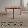 Meridian Round Solid Wood Coffee Table In Teak Finish