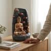 Water Fountain Golden Serenity Buddha Water Fountain in Multicolor Colour