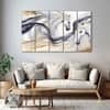 The Castle Decor Modern Golden Horses Wall Art Set of 5 27x48 Inch