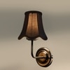 Devansh Steel  Wall Mounted Lamp With Cotton Off Black Shade