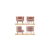 Clive Solid Wood Accent Chair in Pink Colour