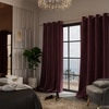 Stoa Paris Velvet Curtains for Door, Premium Dim-Out Curtain for Pack of 2, Date Night - Vintage Rose