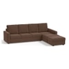 Apollo Sofa (Colour : Daschund Brown, Cushion : Hard, Back Type : High Back, Seating Capacity : Right Aligned 3 Seater + Right Aligned Chaise + Ottoman)