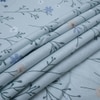 Kavi Blue Floral 400 TC Cotton Flat Double Queen Size Bedsheet with 2 Pillow Covers – Threads