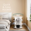 360° Rotating Shoe Rack 3-Tier in White – Space-Saving Revolving Shoe Organizer