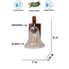 Devansh Solid Wood Electric Wall Light in Brown Colour with Transparent Shade Count of 1 Light