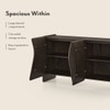 Koro Solid Wood Sideboard In Dark Chestnut Finish