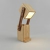 Toby Wooden Table Lamp With Mobile Stand
