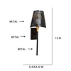 Devansh Metal Electric Wall Light in Black Colour with Black Shade Count of 1 Light