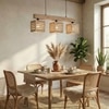 Lyon Beige Solid Wood Cluster Hanging Light