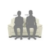 Farina 2 Seater Half Leather Sofa in Milk Colour