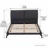 Scandinavian Blandus Queen Bed Black Matte Finish
