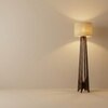 Camille Beige Jute Floor Lamp with Beige Jute Base