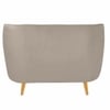 Nero Velvet 1 Seater Sofa in Cream Colour