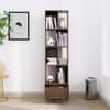 Hexa Engineered Wood Bookshelf Multipurpose Storage Rack in Flower Wenge Colour